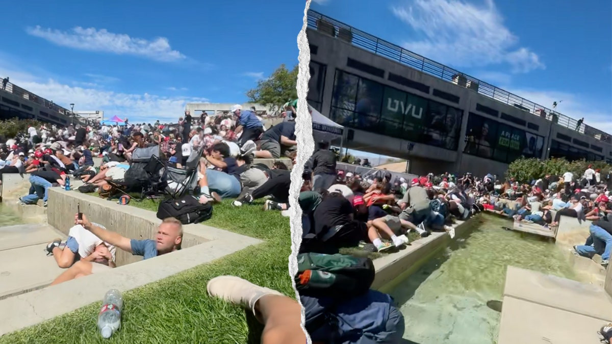 Video shows witnesses to Charlie Kirk assassination dropping to ground in campus attack  at george magazine