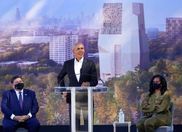 Trump says Obama library ‘stuck’ because ‘only women and DEI’ building it