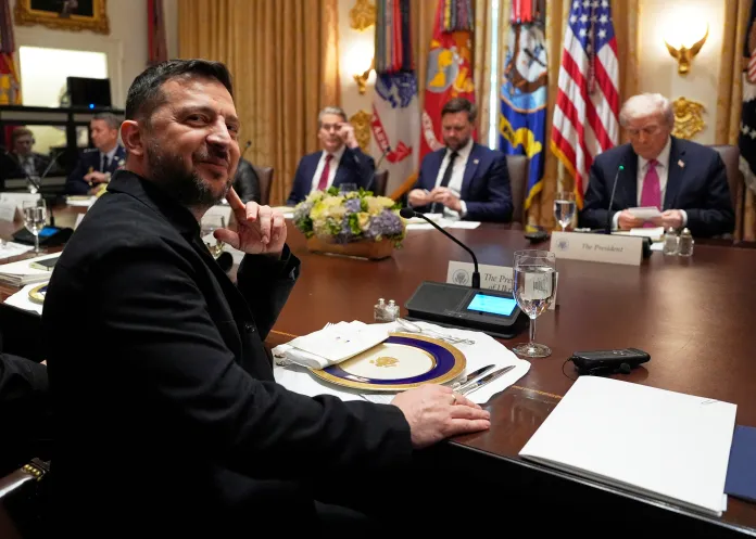 Zelensky floats drones for Tomahawks during White House lunch meeting with Trump at george magazine