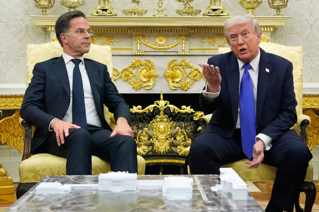 Trump hosts NATO secretary as he turns up the heat on Russia  at george magazine
