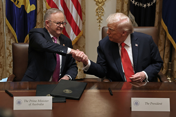 Trump and Australian prime minister put on united front before president’s meeting with Xi  at george magazine