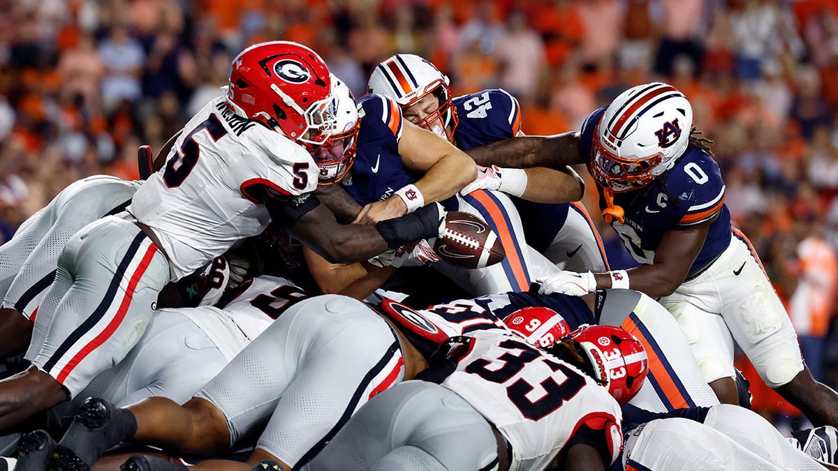 Auburn's goal-line fumble ignites social media debate, sparks Georgia's comeback win  at george magazine
