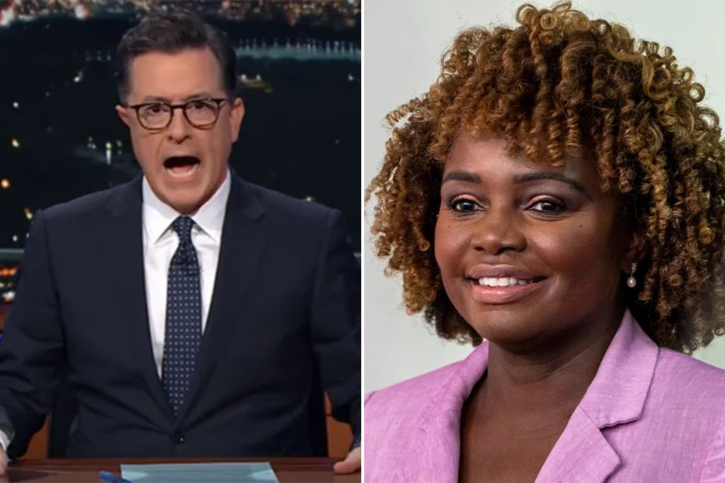 Stephen Colbert challenges Karine Jean-Pierre on Biden’s mental acuity  at george magazine
