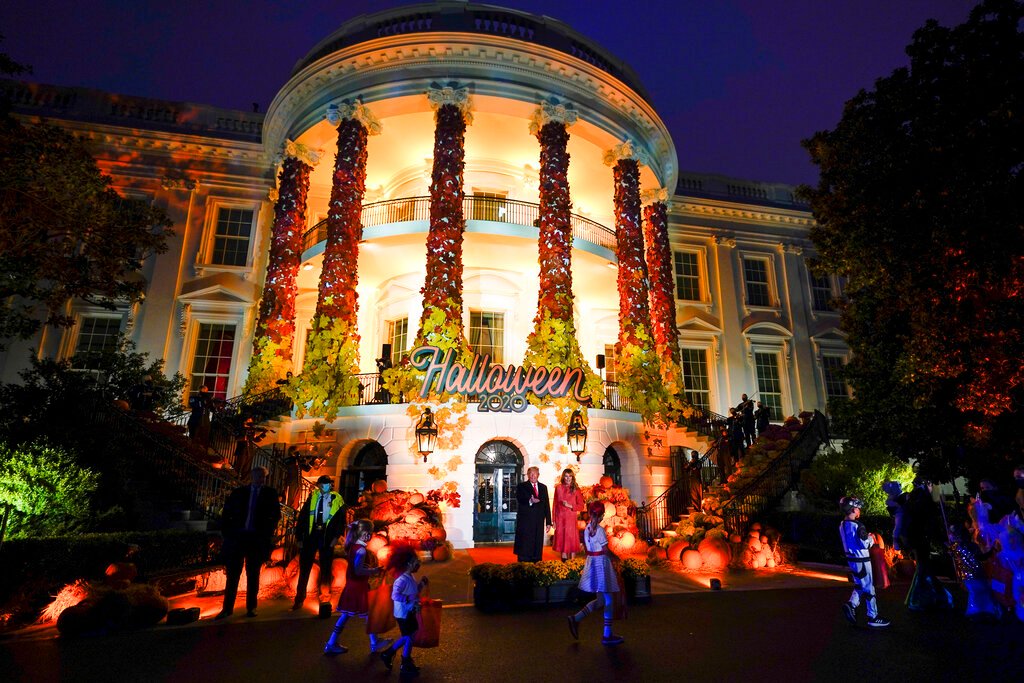WATCH LIVE: Trump and first lady host Halloween trick-or-treating at White House  at george magazine
