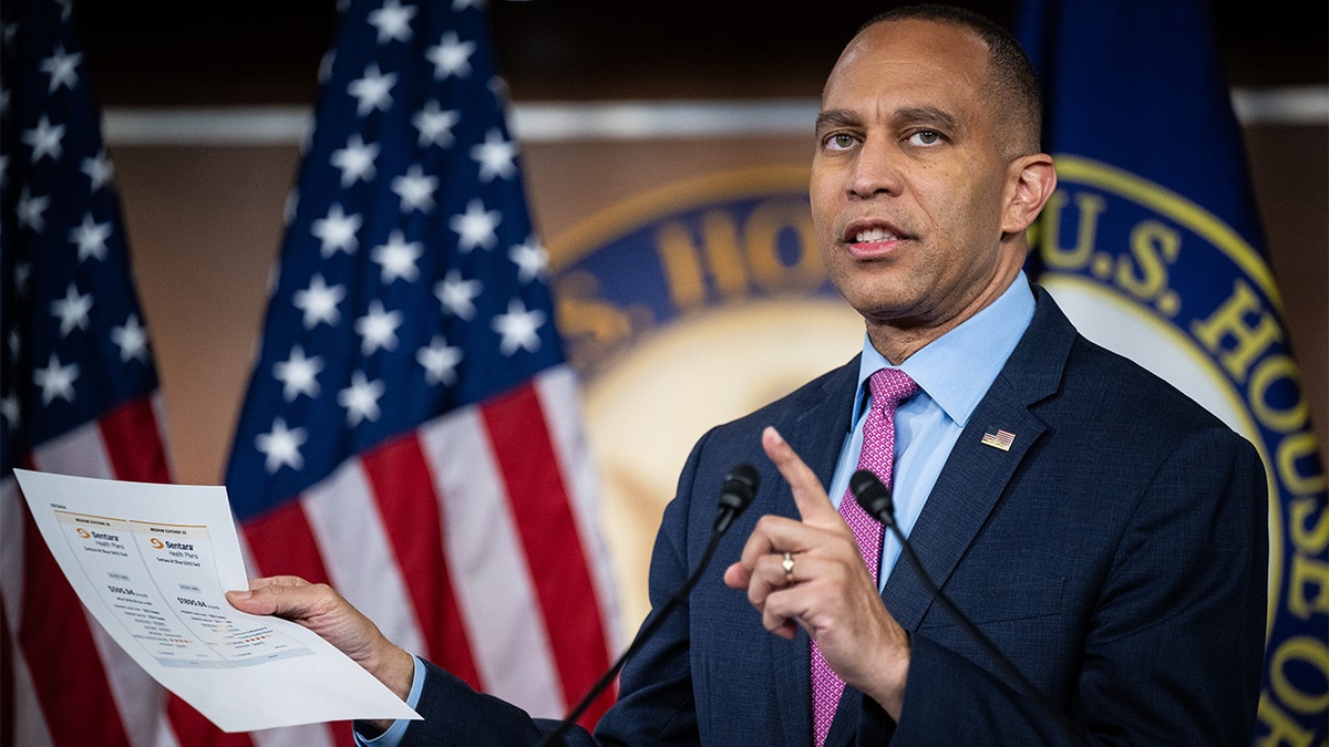 Jeffries calls Trump behavior 'unhinged' and 'unreasonable' when asked if he feels he can negotiate with him  at george magazine