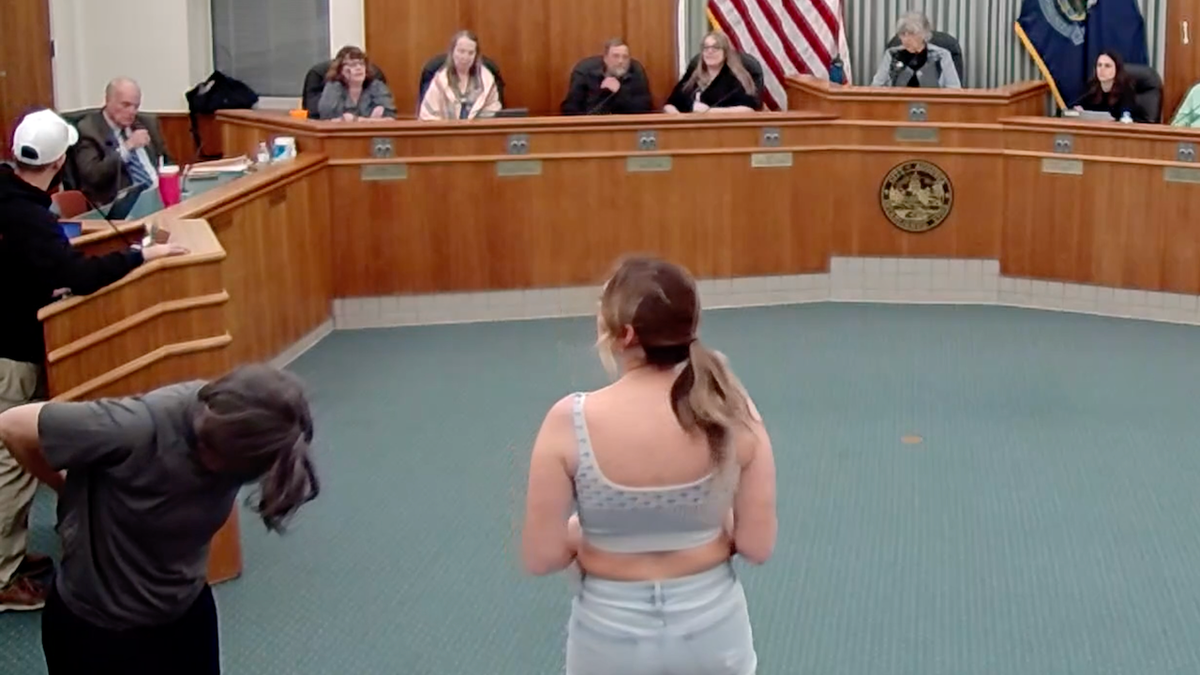 Maine school board meeting sees women undress in protest of trans athletes in girls' sports, in growing trend  at george magazine