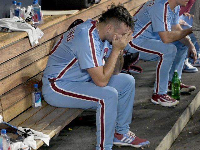 Phillies reliever calls his crushing season-ending error a ‘horses— throw’