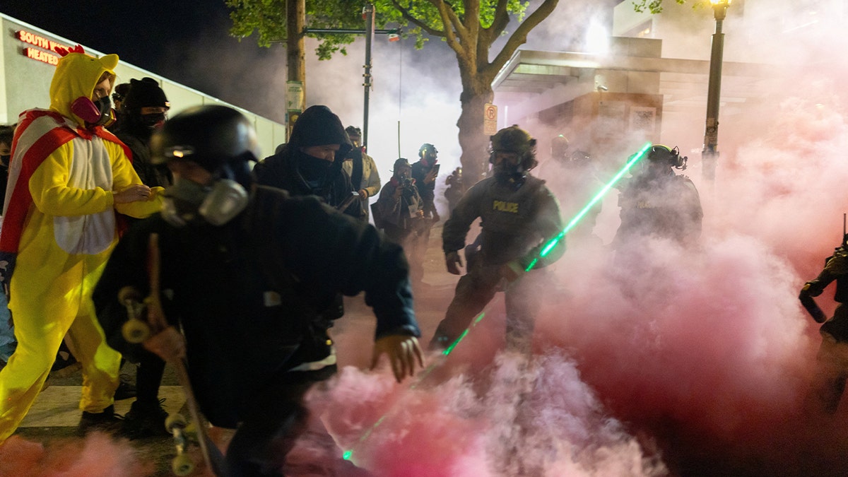 Homeland Security responds to 'laser tag' threats from Portland group: 'This is incredibly dangerous'  at george magazine