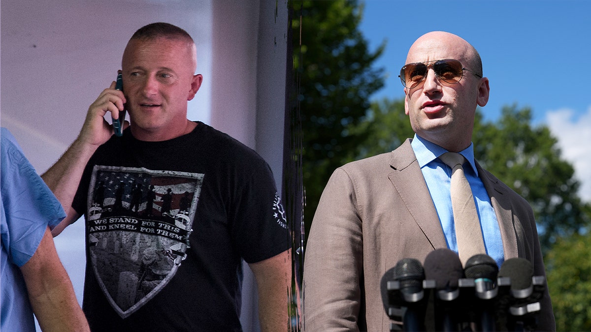 Dem candidate under fire for saying he’d ‘kick the s---’ out of Trump adviser Stephen Miller  at george magazine