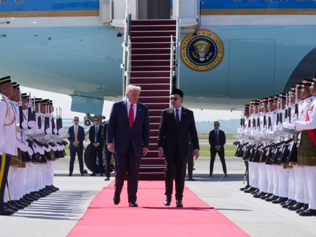Trump lands in Malaysia for first stop in high-stakes Asia trip