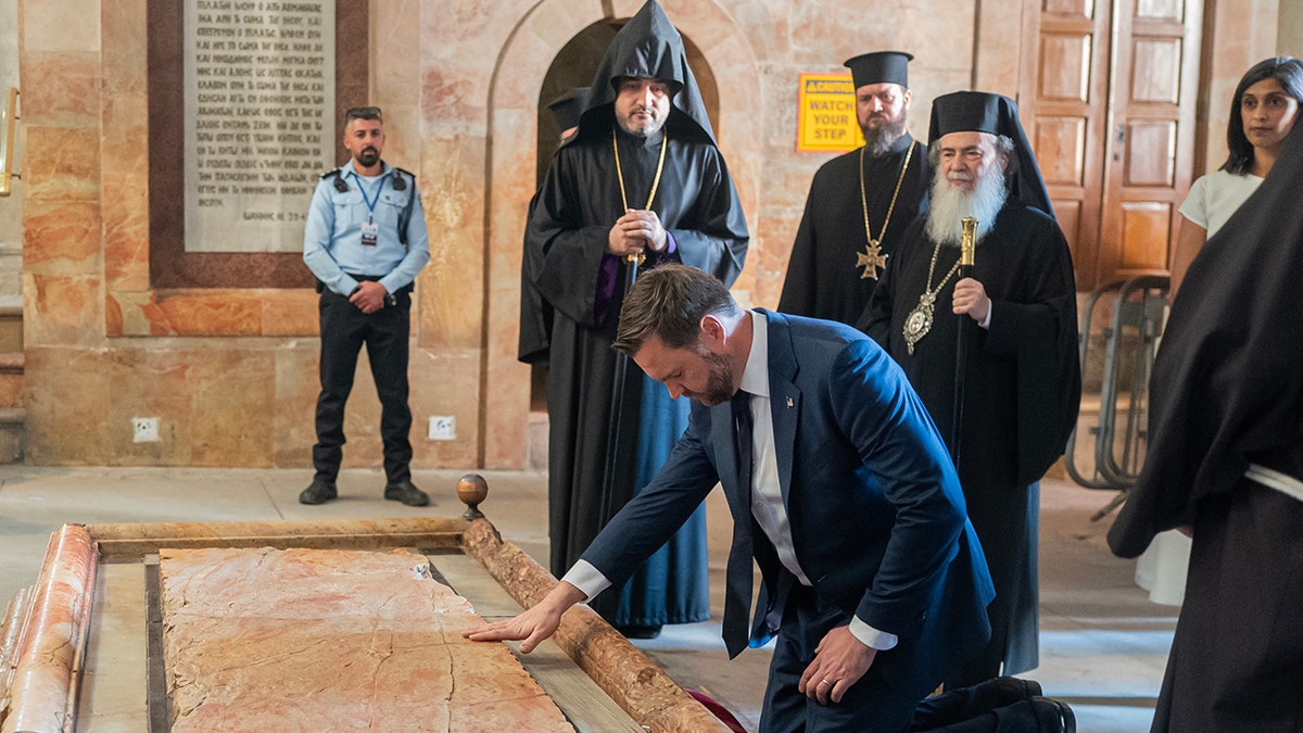 Vance visits church where Christians believe Jesus was crucified, resurrected amid Israel-Hamas ceasefire  at george magazine