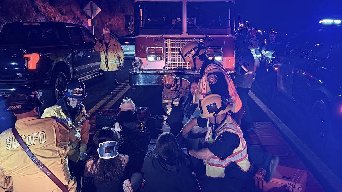Bus carrying teens returning from camp overturns on Southern California mountain road, injuring 20  at george magazine