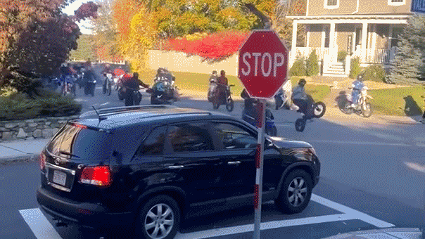 Massive street takeover disrupts town as 50-100 riders in 'chaotic groups' block city roads: police  at george magazine