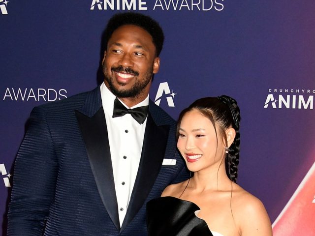 NFL star sacks dating speculation, shares pregame kiss with two-time Olympic gold medalist