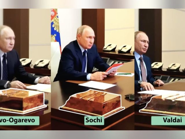 Investigation reveals Putin uses multiple matching offices in different locations to conceal whereabouts
