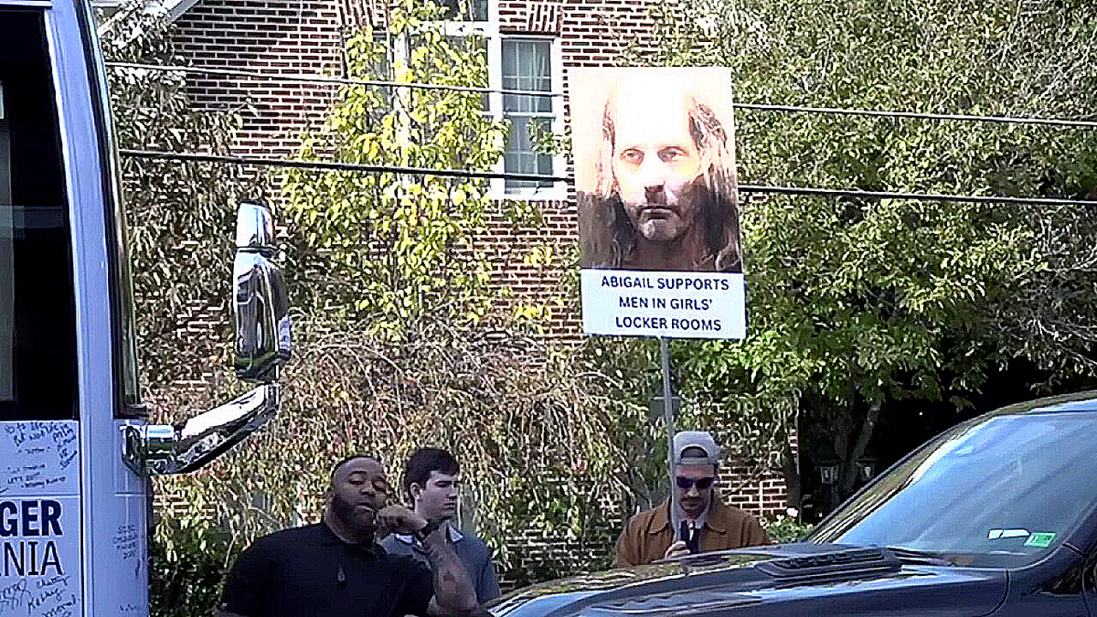 Protester trolls Spanberger with transgender pedophile's mugshot as he's due in nearby court  at george magazine