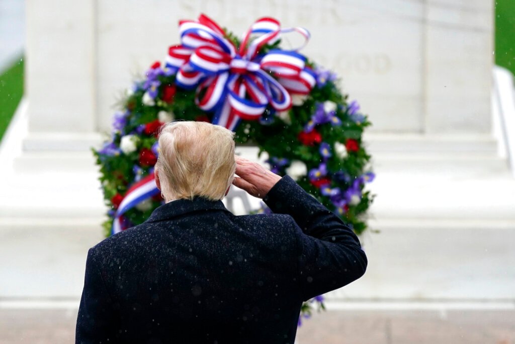 WATCH LIVE: Trump participates in wreath-laying ceremony on Veterans Day  at george magazine