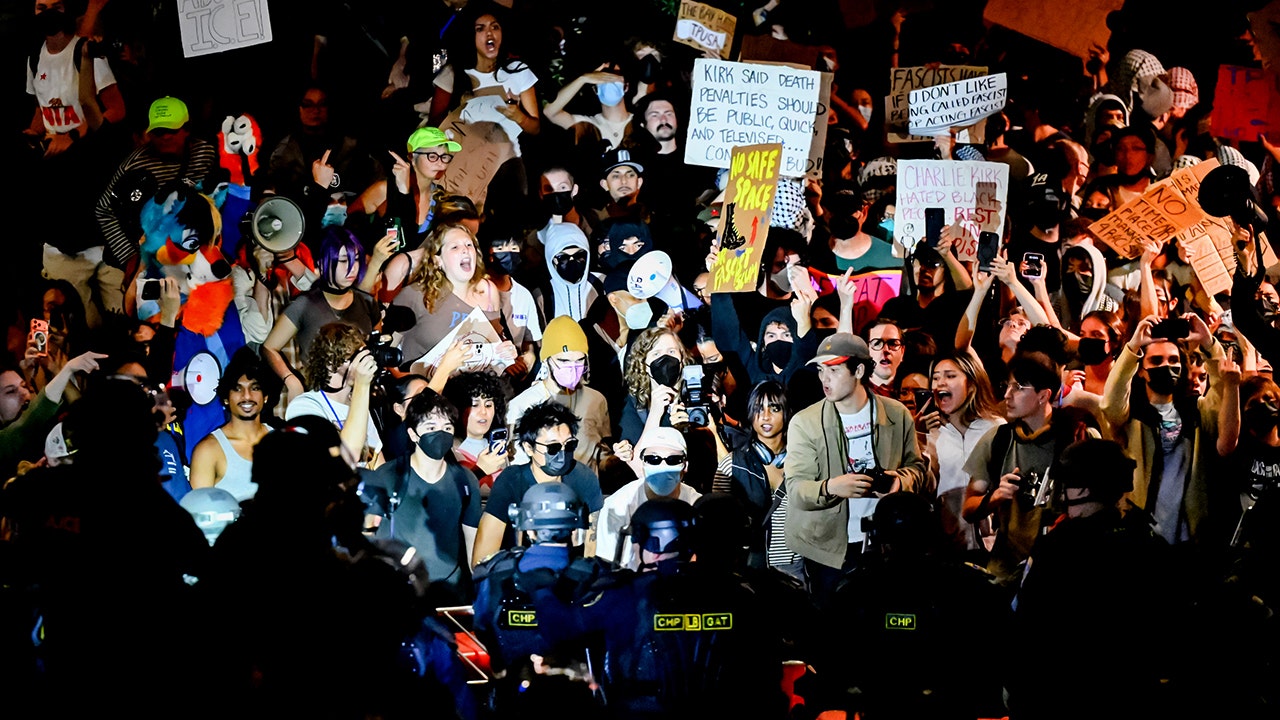 UC Berkeley chaos outside Turning Point gathering ends in multiple arrests as conservative event runs smoothly at george magazine