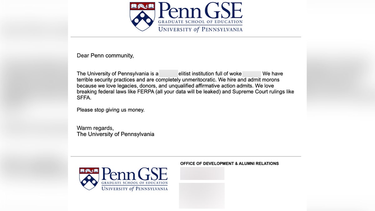 University of Pennsylvania investigating 'fraudulent' vulgar emails sent to campus community  at george magazine