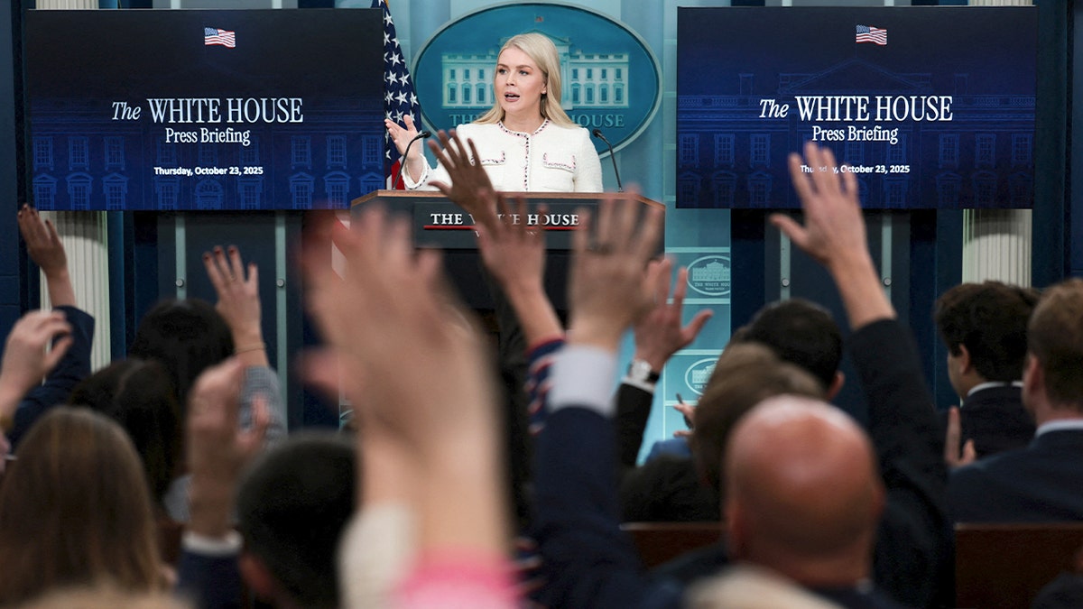 White House press secretary Karoline Leavitt defends decision to limit reporter access to staff offices  at george magazine