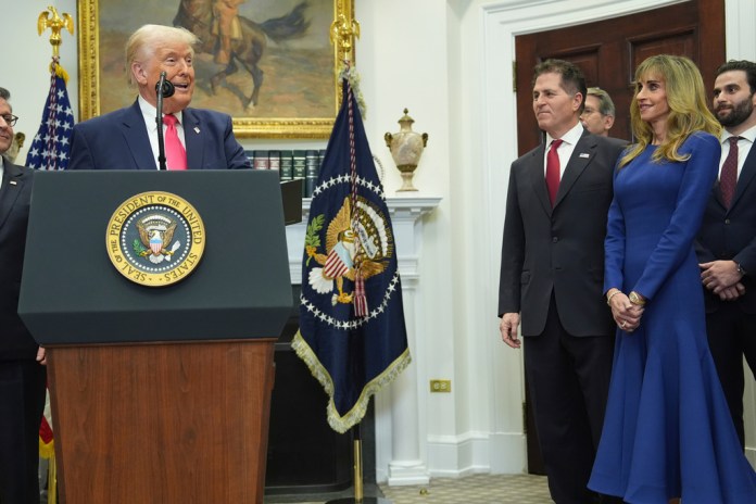 Trump hails $6 billion generosity of Dell family, teases more investors for ‘trust fund’ for American children  at george magazine