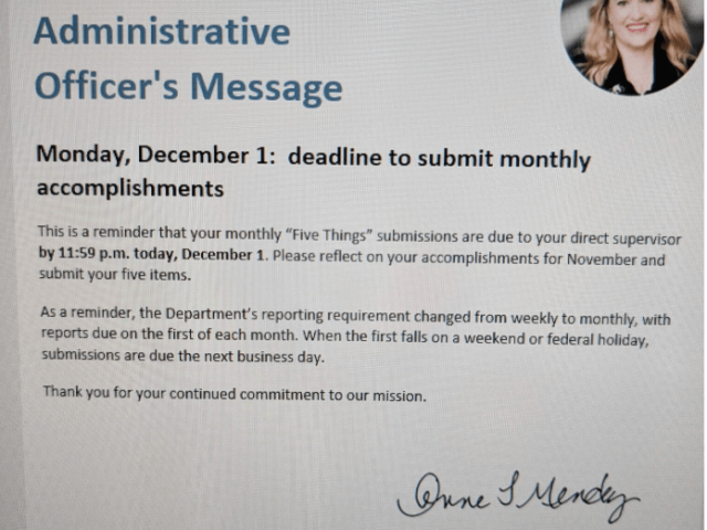 Commerce staff say DOGE ‘five things’ mandate still in force months after other federal departments shelved it