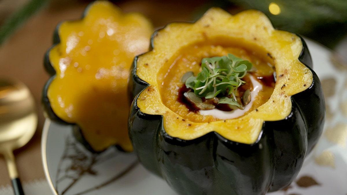 'American Kitchen' chef serves creamy acorn squash soup in edible bowls 'that everyone will love' at george magazine