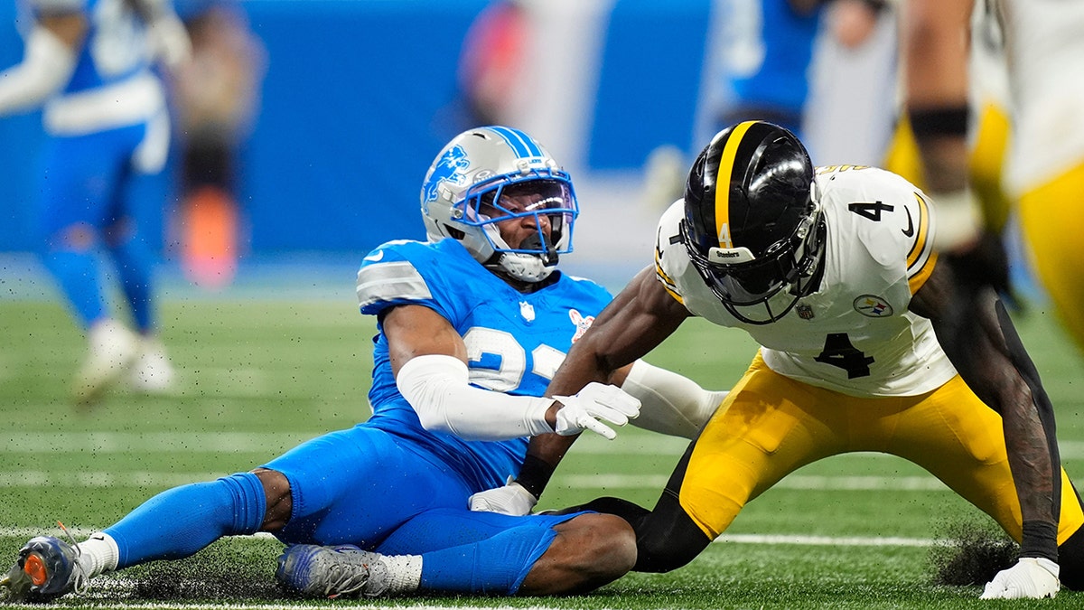 Steelers star receiver DK Metcalf takes swing at Lions fan during game in Detroit at george magazine