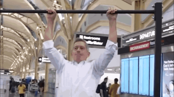 Trump cabinet members do pull-ups at airport to launch $1B family travel program nationwide  at george magazine