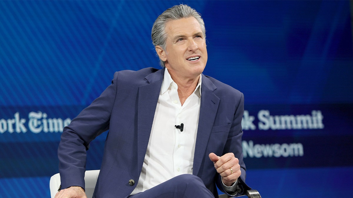 Newsom team torched for image posted in response to mocking of gov's 'testicle-crushing' sitting pose at george magazine