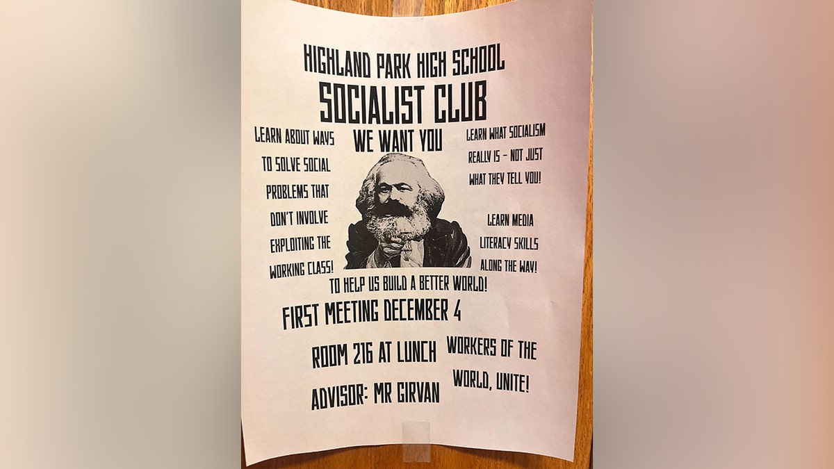 High-brow New Jersey suburb's high school launches Socialist Club with Karl Marx imagery at george magazine