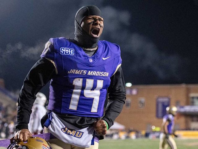 JMU athletic director pleads with fans to stop throwing snowballs after punter is nearly hit: ‘Please stop’