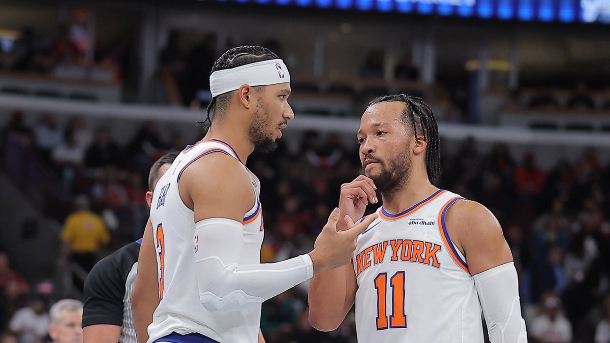 Knicks star caught 'in 4k' sticking finger in teammate's sensitive area during NBA Cup celebration at george magazine