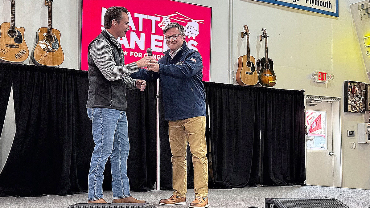 Trump, Speaker Johnson, AOC blitz campaign trail on eve of crucial congressional showdown  at george magazine