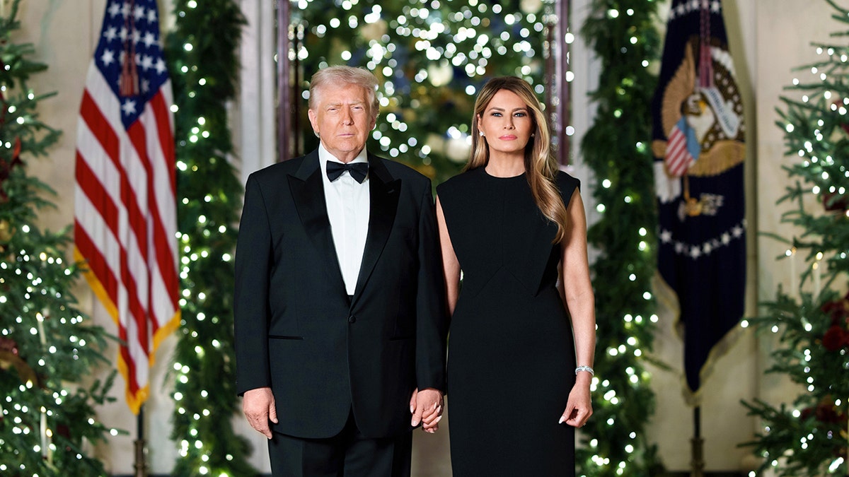 Trump and first lady go all black for official White House Christmas portrait photo at george magazine