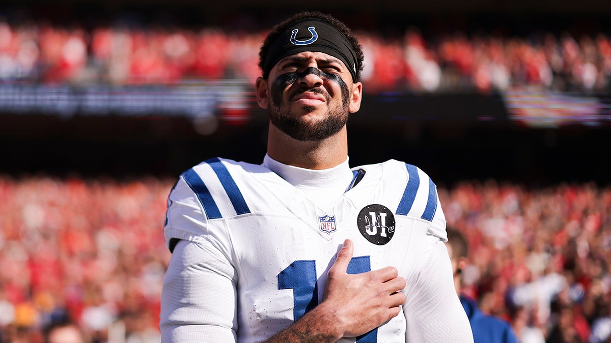 Colts receiver Michael Pittman Jr provides update on security guard he accidentally decked on sideline  at george magazine