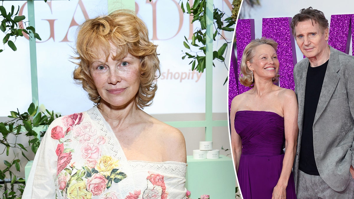 Pamela Anderson finally addresses long-standing rumors about her relationship with Liam Neeson at george magazine