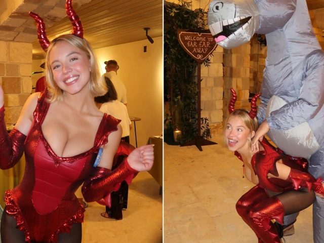 Sydney Sweeney transforms into sexy dragon for Friendsgiving party celebration with friends