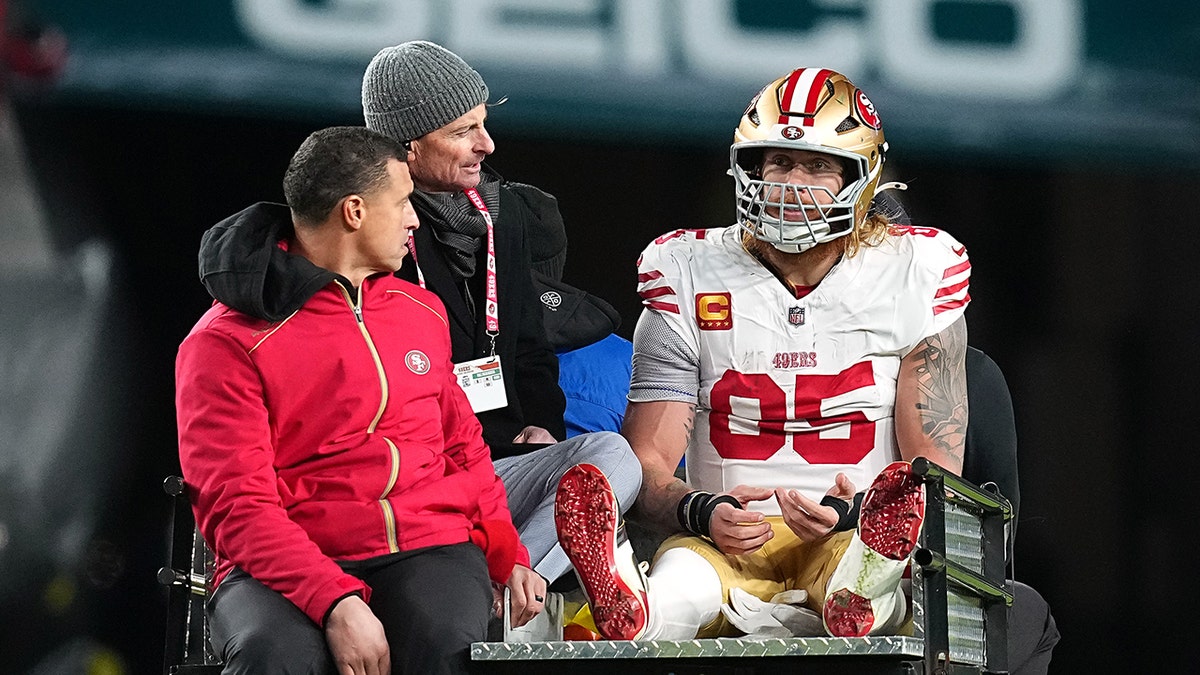 49ers' George Kittle carted off field with Achilles injury during Wild Card Round vs Eagles: reports at george magazine