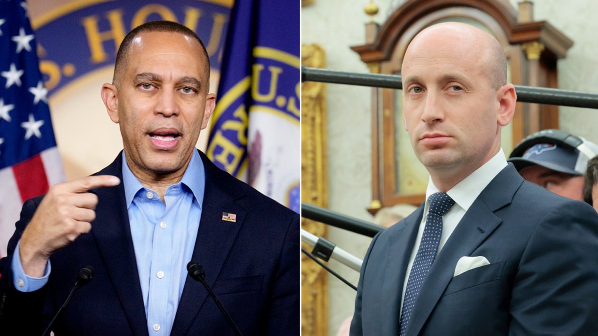 White House blasts top House Democrat as a 'buffoon' after Jeffries brands Stephen Miller a 'hateful bigot' at george magazine