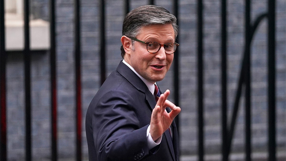 House Speaker Mike Johnson tells British Parliament he came to 'calm the waters' at george magazine