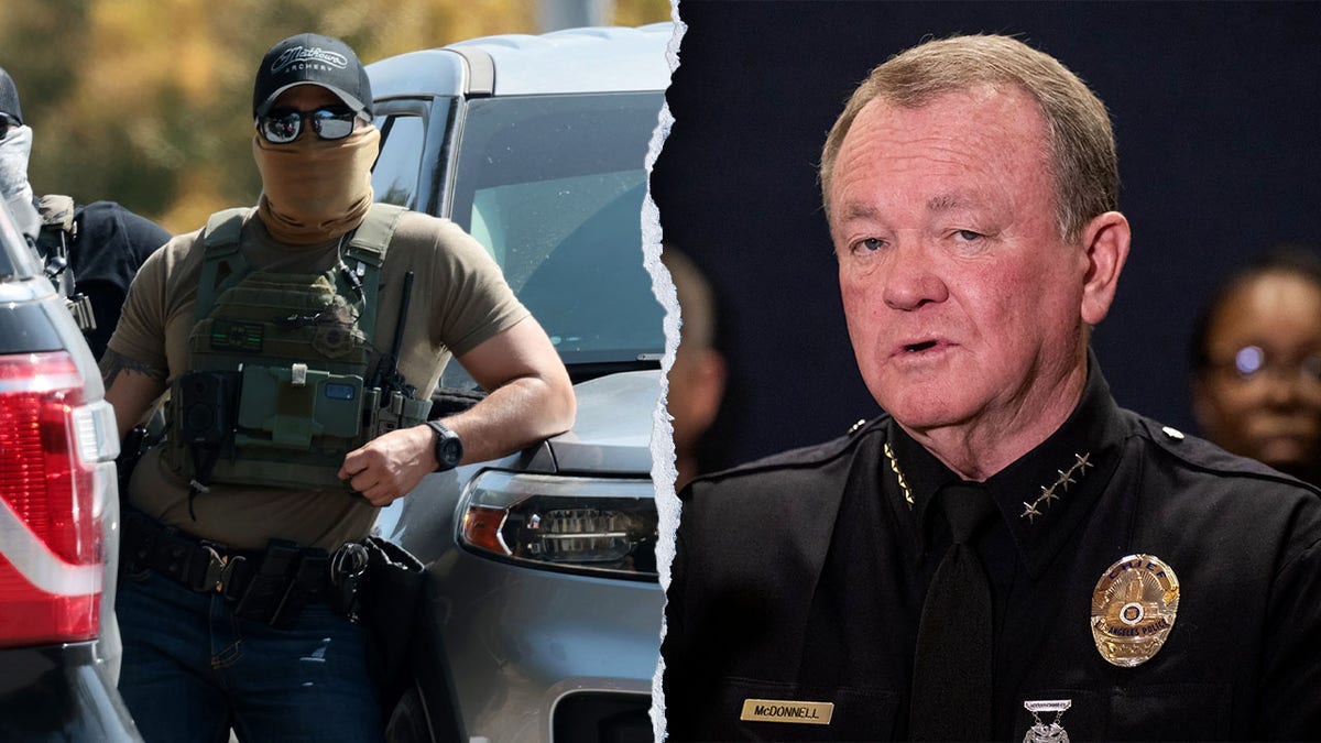 LAPD chief defies Newsom's mask ban for federal immigration agents citing safety concerns at george magazine