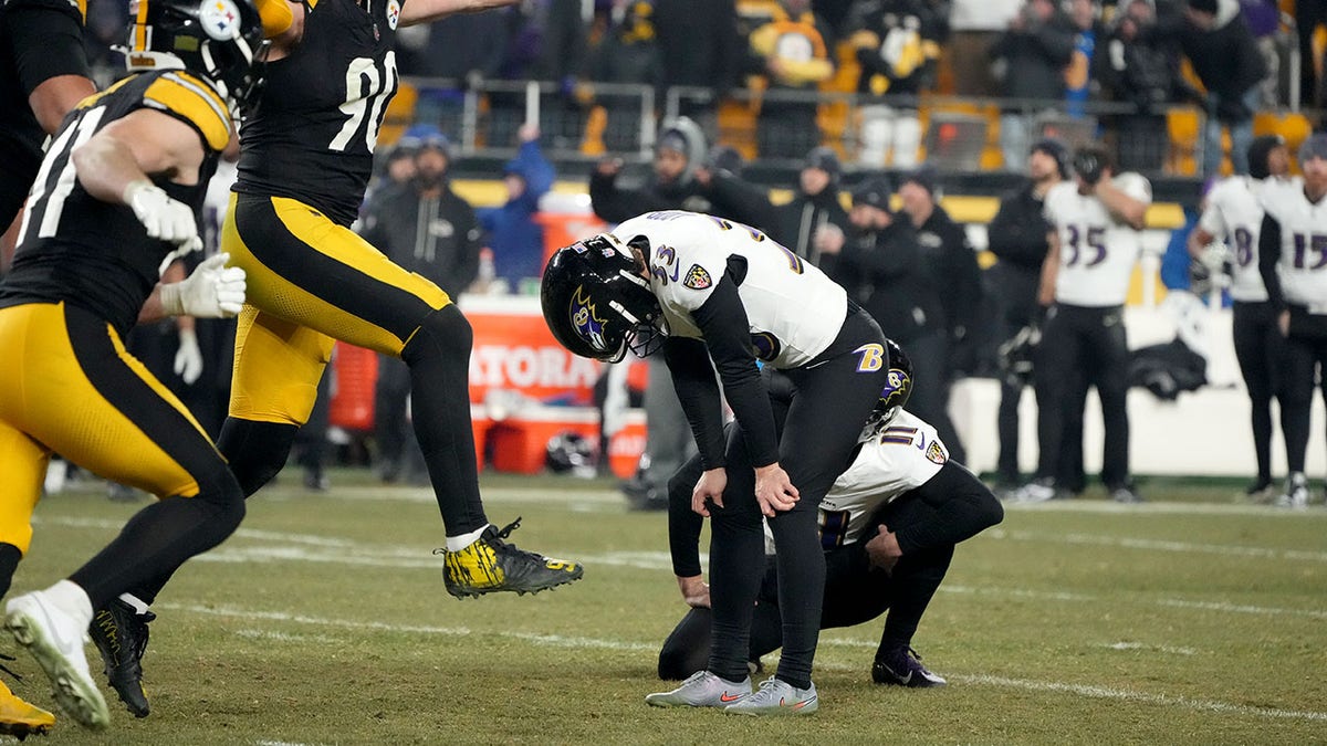 Priest blesses Steelers end zone where Ravens kicker misses playoff-clinching field goal at george magazine