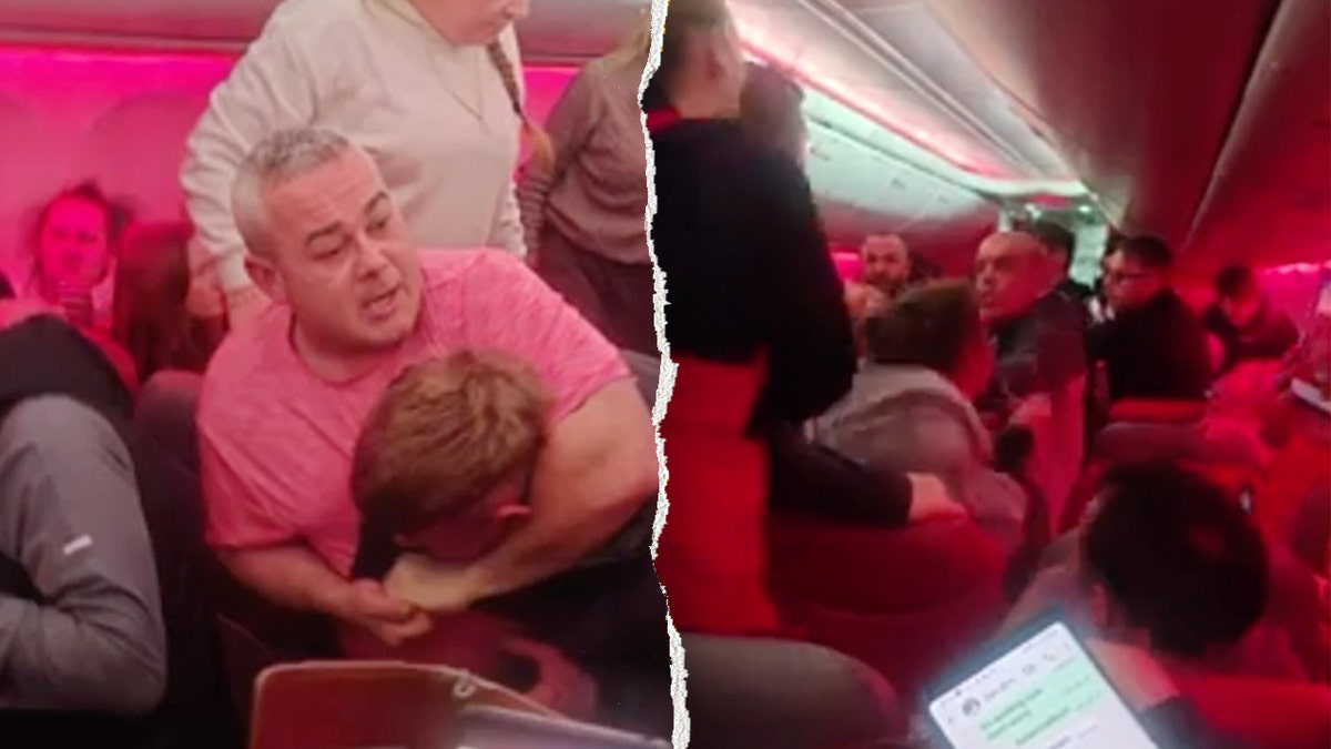 Chaotic video shows passengers trading midair blows; plane forced to divert: reports at george magazine