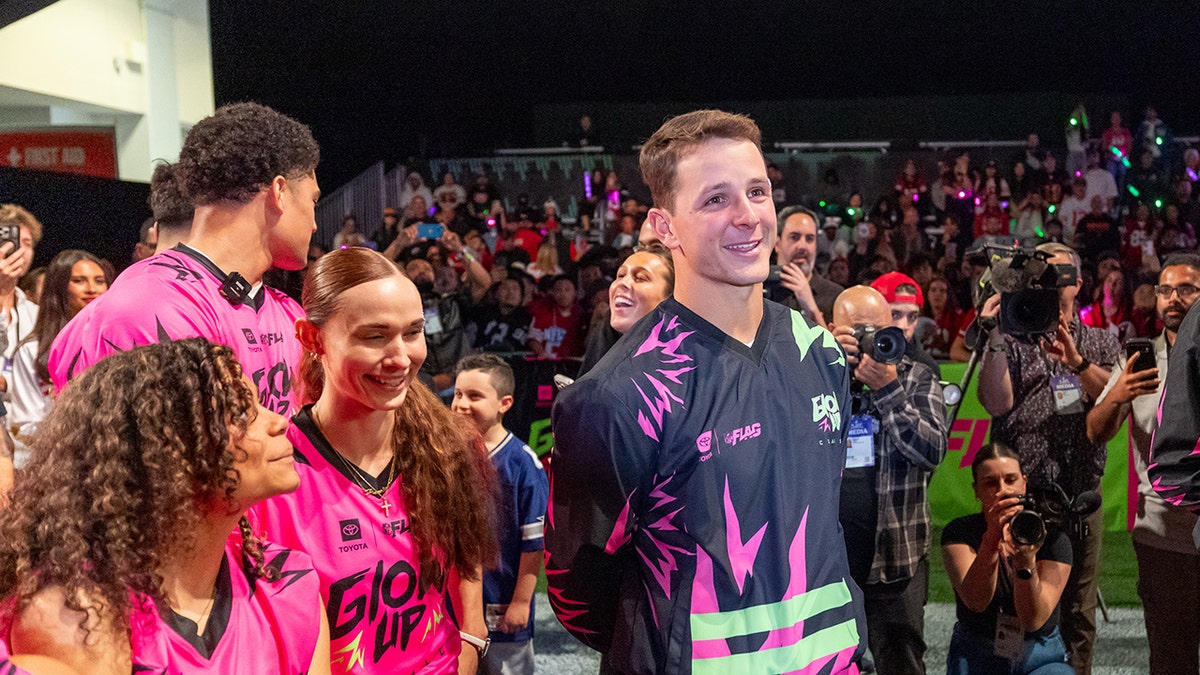 49ers star Brock Purdy plays local hero at all-girls flag football game in San Francisco at george magazine