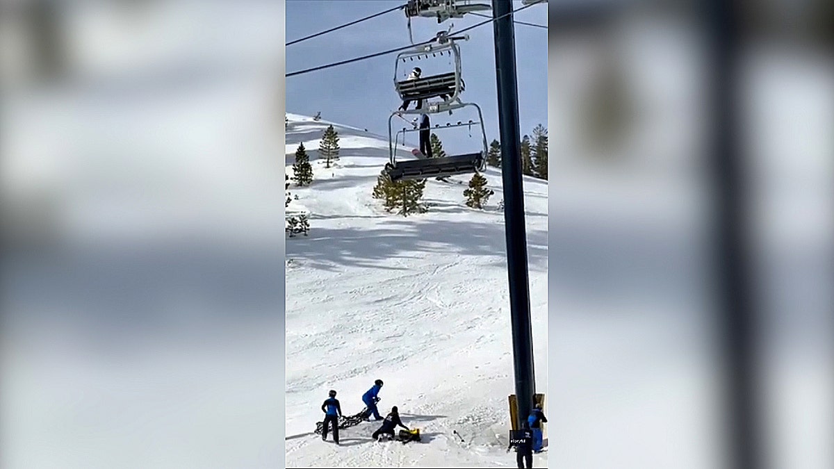 Girl, 12, dangles from ski chairlift in California before crashing to ground in terrifying video at george magazine