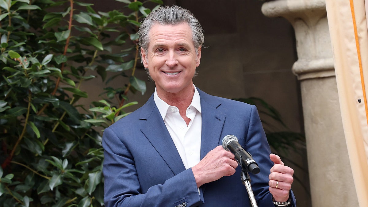 Newsom says 'fate' will decide if he faces off against Harris in 2028 presidential primary at george magazine