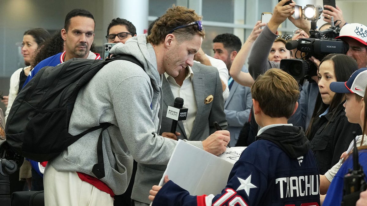 US men's hockey star Matthew Tkachuk reflects on Trump's phone call with team at george magazine