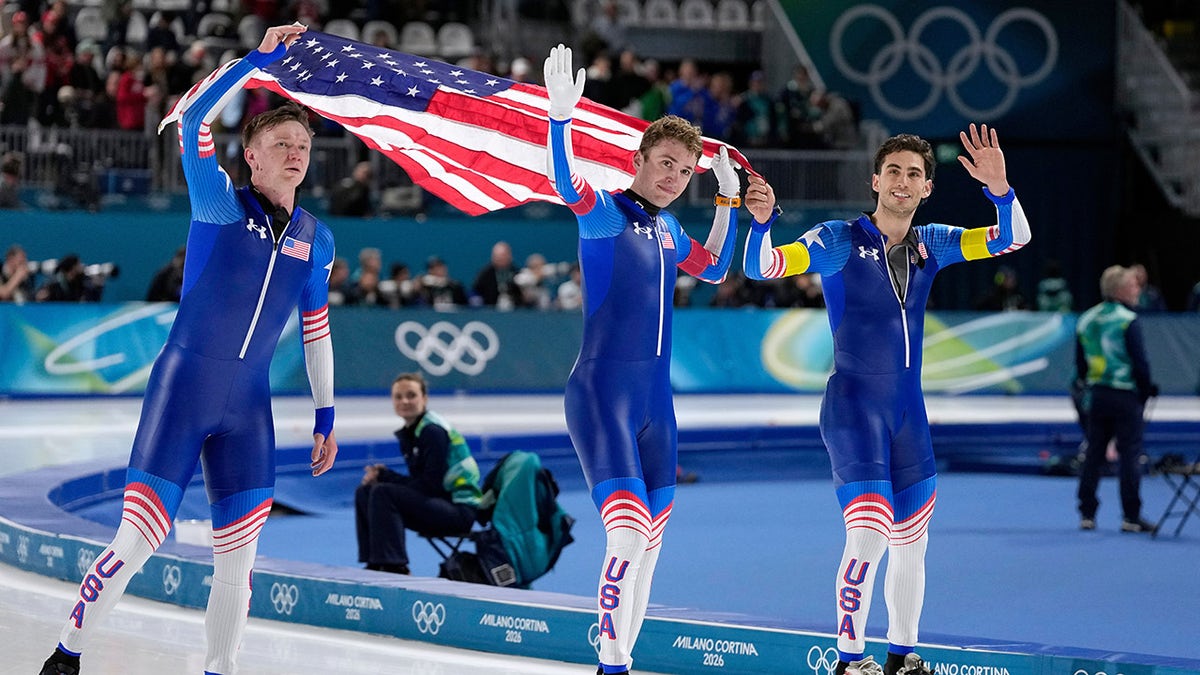 Team USA picks up silver medal in men's team pursuit speedskating at george magazine