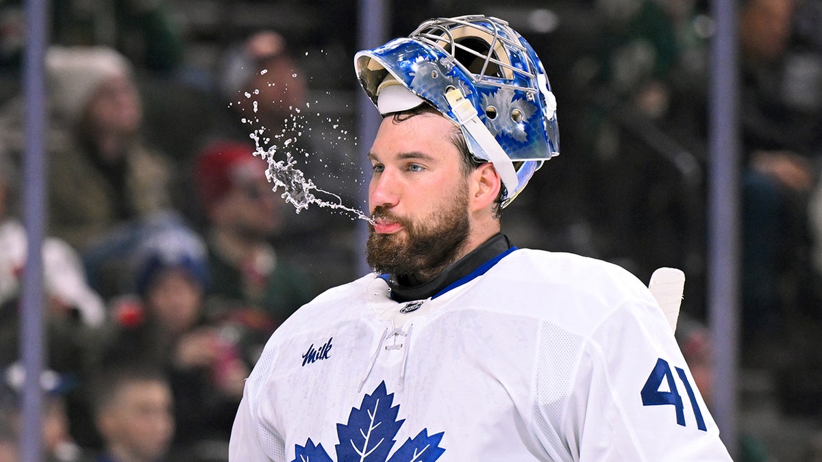 Maple Leafs goalie Anthony Stolarz hospitalized after puck hits throat in freak warmup incident at george magazine